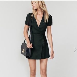 Reformation Dime Dress Emerald Green Size 2